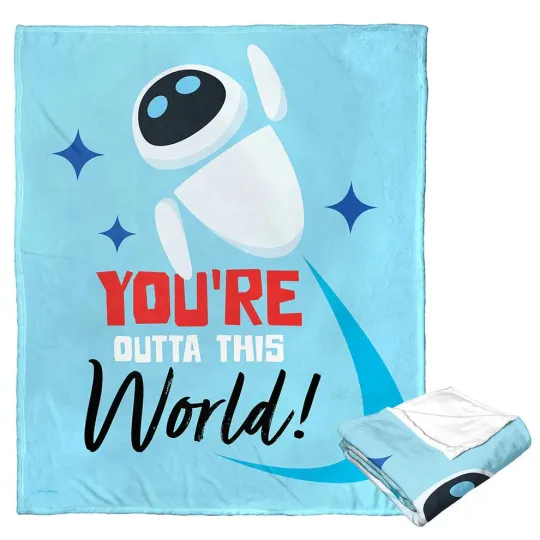 Discover Disney Pixar Wall-E Outta This World Valentine Cozy Fleece Blanket