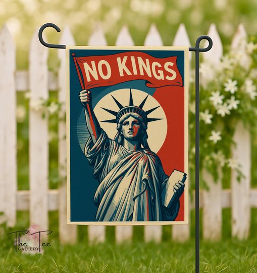 Discover No Kings Liberty Garden Flag, Protest Yard Sign, Activist Trump Garden Flag, Patriotic Protect Democracy, Resist Frog Flag, Ice Yard Sign