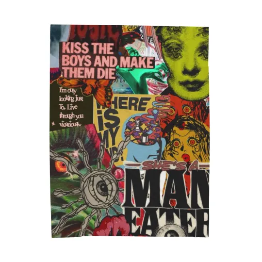 Discover She's a Man Eater Fleece Blanket
