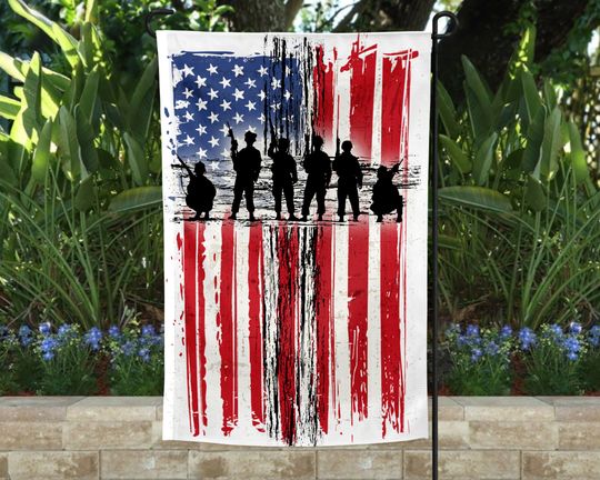 Memorial Day Garden Flag, Patriotic Garden Flag, Summer Garden Flag, Spring Garden Flag, Gift for Grandpa, Gift for Him