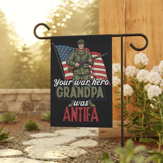 Leftist Garden Flag - Progressive Liberal Anti-Trump Yard Banner - FDT Antifa veteran