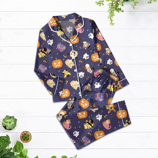 Discover Halloween Poke Family Pajamas Set, Poke Dream Pajamas for Couples