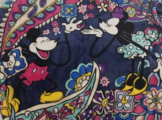 Discover Vera Bradley Disney Sensational Six Paisley Plush Throw Blanket 50" X 80" NWT