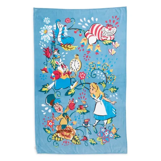 Discover Vera Bradley Disney Plush Throw Blanket 50 X 80 Alice in Wonderland MAD HATTER