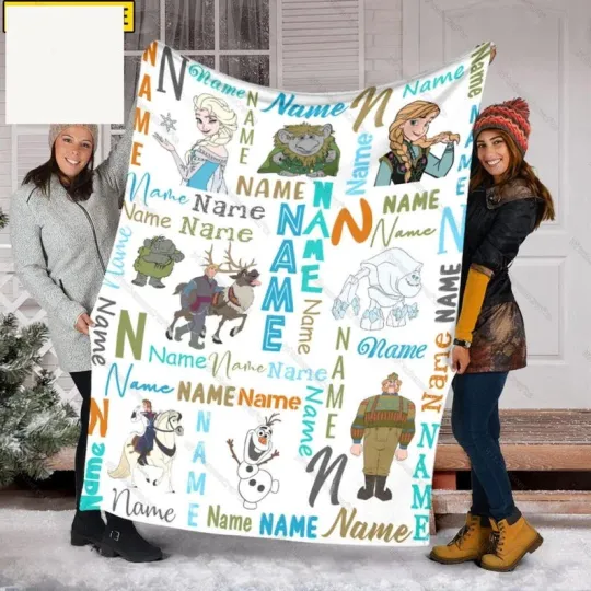 Discover Custom Name Disney Frozen Ice Disney Holiday Fleece Blanket
