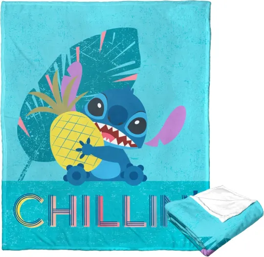 Discover Disney Lilo And Stitch Stripey Stitch Cozy Fleece Blanket