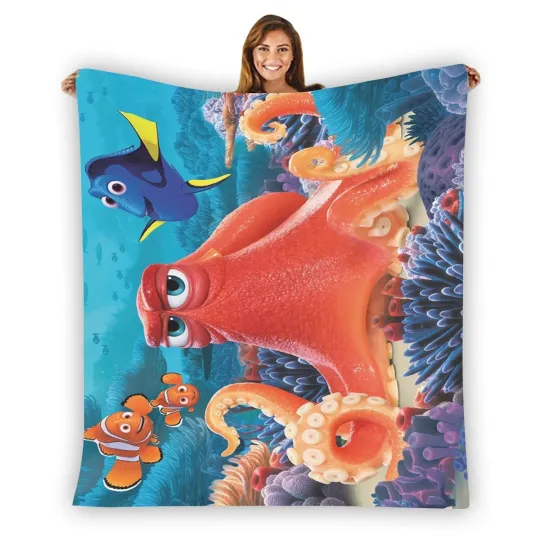 Discover Finding Dori Nemo Together Blanket, Disney Cartoon Blanket, Fleece Blanket