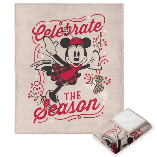 Discover Disney Mickey & Friends Celebrate The Season Christmas Cozy Fleece Blanket