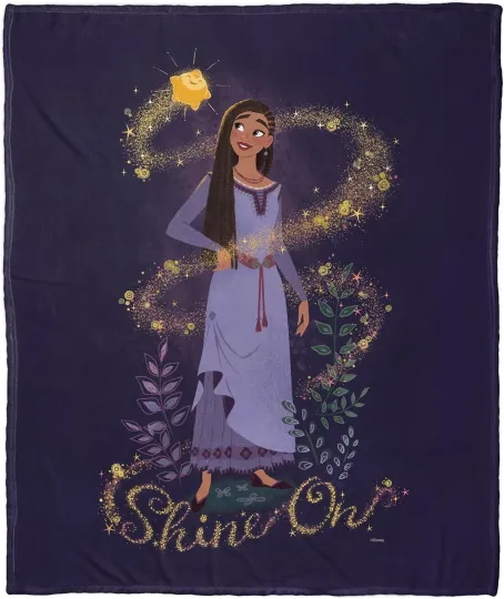 Discover Shining Star Disney Wish DisneyFriends Fleece Blanket