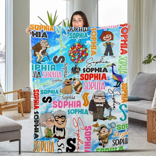 Discover Personalized Disney Pixar Up Movie, Disney Character Blanket, Fleece Blanket