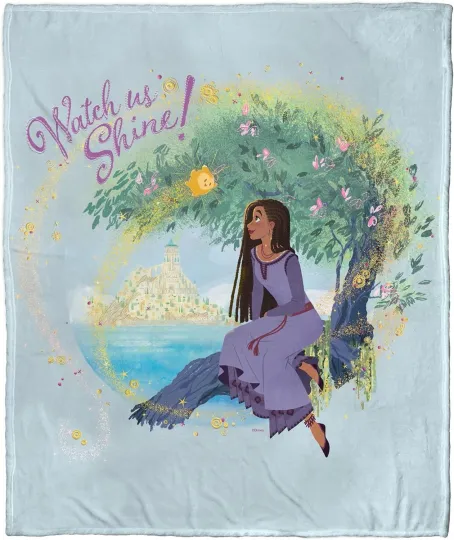 Discover The Bright Side Disney Wish DisneyFriends Fleece Blanket