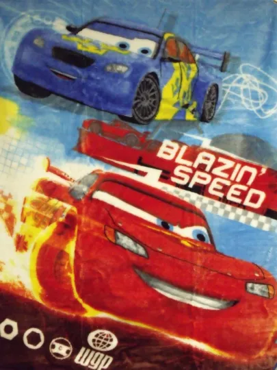 Discover Disney Cars Throw Blanket - Soft Fluffy & Warm - 60"x80" - Lightning McQueen
