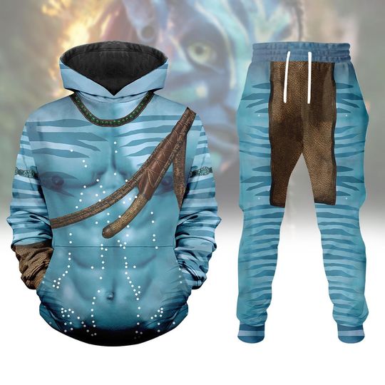Discover Halloween Jake Costume Hoodie Joggers, Alien Cosplay Hoodie, Avatar The Way of Water Shirt, Halloween Costume Hoodie