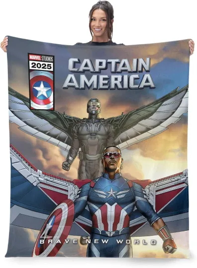 Discover Disney Marvel Captain America Captain Comic Cozy Fleece Blanket