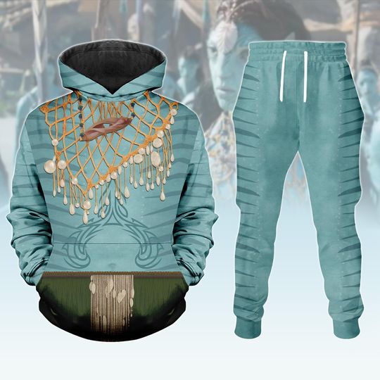 Discover Ronal Hoodie & Unisex Joggers Avatar Costume The Way of Water Navi Pandora Metkayina Clan Disney Animal Kingdom