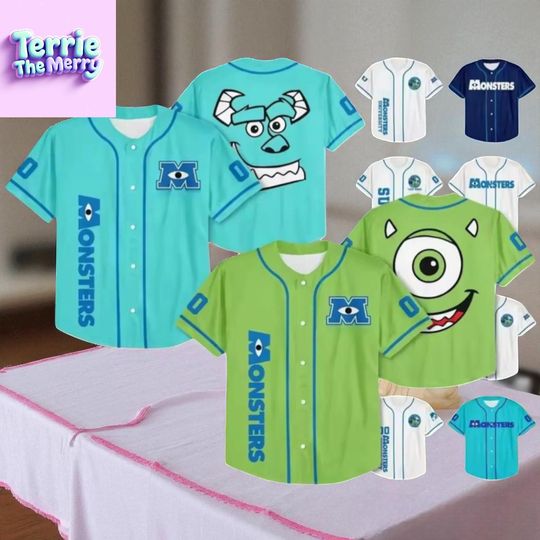 Discover Monster Cartoon Baseball Jersey Shirt, Kids Youth Adult Costume Top