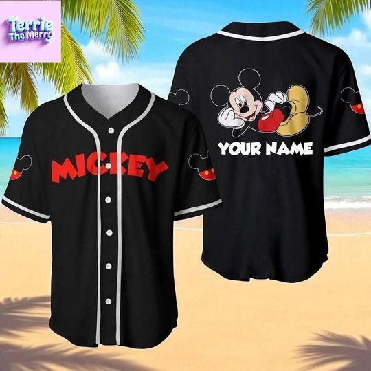 Discover Cartoon Mouse Baseball Jersey  Custom Name Jersey Shirt for Family