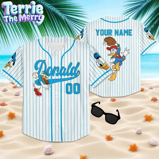 Discover Custom Donald Duck Disney Baseball Jersey, Personalized Game Day Shirt