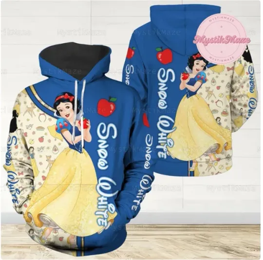 Snow White 3D HOODIE HALLOWEEN GIFT BEST PRICE OVER PRINT US SIZE CHRISTMAS GIFT