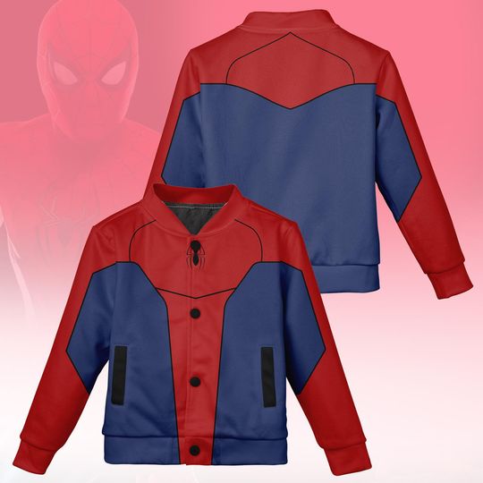 Spider-Man Baseball Jacket, Cosplay Costume, Spiderman Varsity Jacket