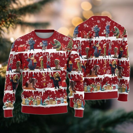 Discover Zootopia Ugly Christmas Sweater, Disney Characters Sweater, Animal Kingdom Jumper,   Holiday Sweater Gift For Men Women, Xmas Gifts