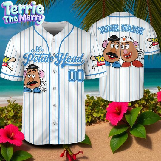 Discover Custom Disney Toy Story Mr Potato Head Baseball Jersey, Sheriff Woody & Buzz Lightyear Jersey, Disney Team Outfit