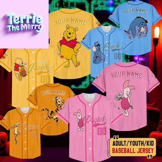 Discover Cartoon Animal Baseball Jersey Shirt, Cute Striped Costume Top, Custom Name Number Jersey for Kids Youth Adults