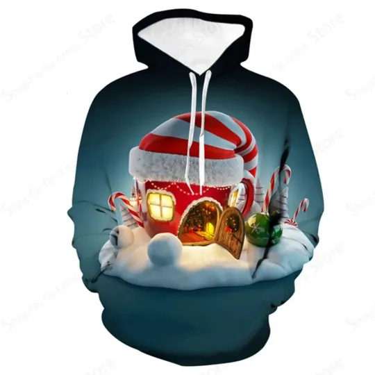 Discover Christmas Hoodie Candy House Mug Winter Holiday Gift