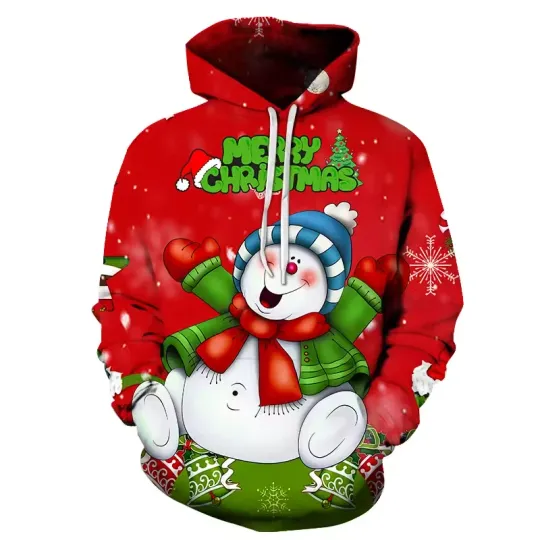 Discover Christmas Gift Print Hoodie Festive Holiday Lights Pattern Pullover