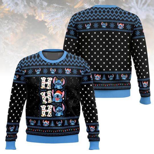 Discover Stitch Ugly Christmas Sweater Holiday Knitted Sweater Gift for Men Women, Disney Character Sweater
