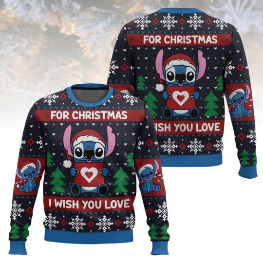 Discover Stitch Ugly Christmas Sweater, Disney Xmas Knitted Sweater, Christmas Gift, Disneyland Trip Sweater, Magic Kingdom