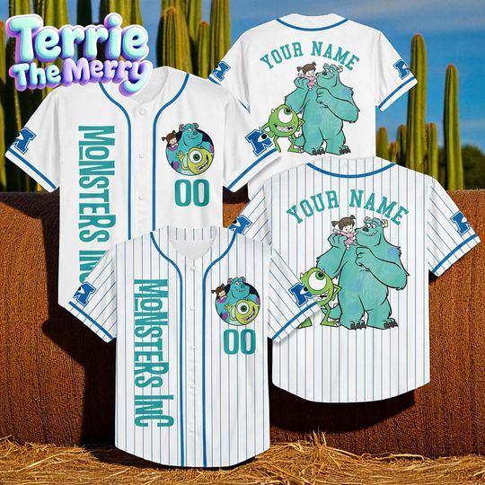 Discover Disney Monsters Inc Custom Baseball Jersey, Personalized Team Outfit, Monsters Inc Baseball Shirt