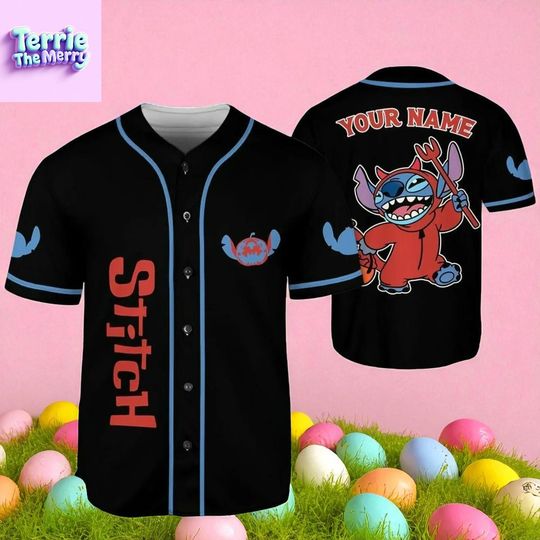 Discover Custom Devil Baseball Jersey  Personalized Name & Number Funny Cartoon Costume Shirt