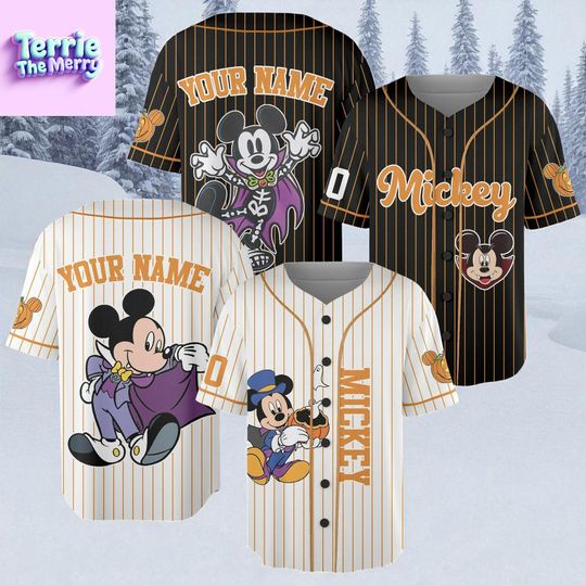 Discover Custom Halloween Baseball Jersey  Personalized Name & Number Vampire Bat Costume Shirt