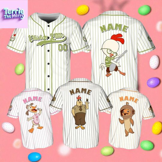 Discover Custom Funny Chicken Baseball Jersey  Personalized Name & Number Matching Outfit