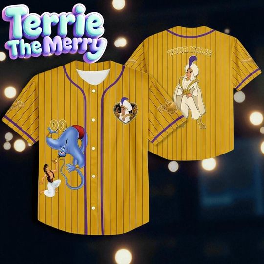 Discover Custom Aladdin Prince Jersey, Disney Baseball Team Outfit