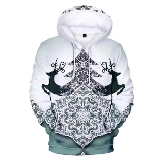 Discover Candy Print Christmas Hoodie Sweet Treat Theme Holiday