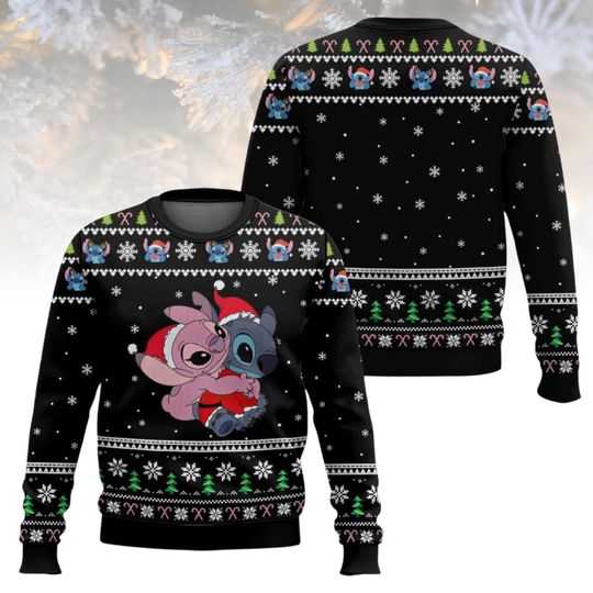 Discover Stitch Christmas Ugly Sweater, Cute Disney Sweater, Xmas Holiday Gift for Men Women, Lilo And Stitch Christmas Gift
