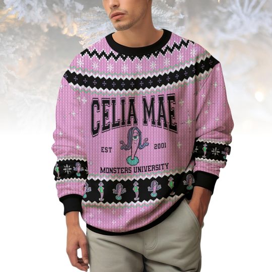 Discover Monsters University Ugly Christmas Sweater Celia Mae Sweater Xmas Gift for Men Women, Disney Character Sweater