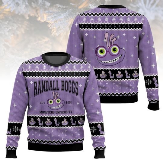 Discover Monsters University Ugly Christmas Sweater Randall Boggs Sweater Fun Xmas Holiday Gift, Disney Character Sweater