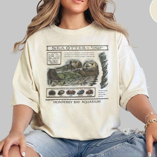 Discover Vintage Monterey Bay Aquarium Otter Shirt, Sea Otter Sweatshirt