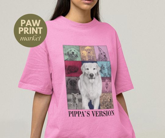 Custom Dog's Tour Shirt, Personalized Dog Bootleg T-Shirt, Custom Dog Shirt, Custom Dog Portrait Shirt, Dog Photo Shirt, Dog's Version Tee
