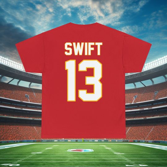 Discover Swift 13 Kansas City T-Shirt, Football Jersey Tee, Sports Enthusiast Gift, Fan Apparel