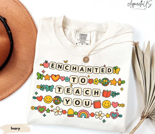 Discover Comfort Colors Enchanted to Teach You Shirt, Teacher Shirt, Teacher Friendship Bracelet Shirt, Teacher Appreciation Gift, Gift for Teacher