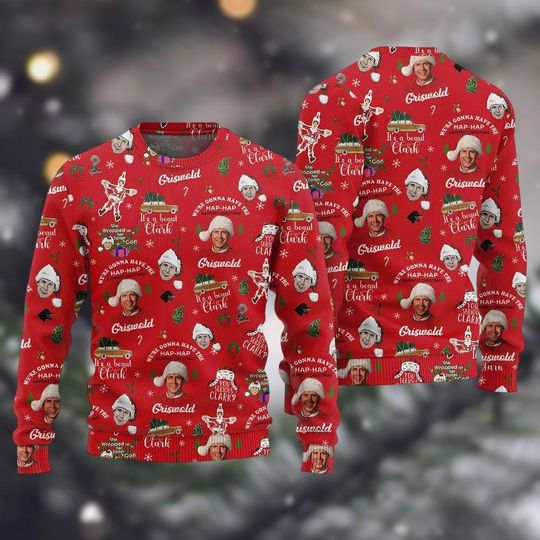 Clark Griswold Christmas Ugly Sweater, National's Lampoon Xmas Sweater, Christmas Vacation Sweatshirt, Funny Xmas Jumper For Men Women