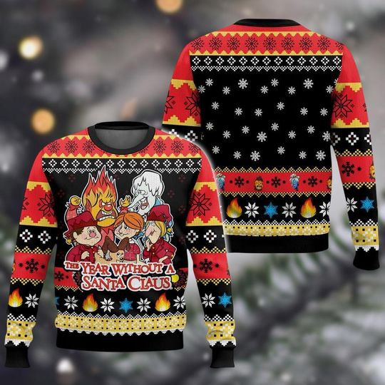 Discover The Year Without a Santa Claus Ugly Christmas Sweater, Heat Miser Snow Miser Holiday Sweater, Miser Brothers Sweater, Xmas Gifts Idea