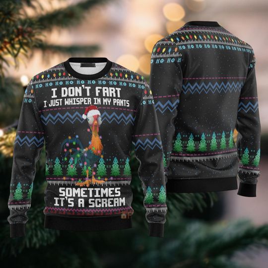 Discover Disney Moana Hei Hei Rooster Chicken Sweater, Chicken Xmas Holiday Sweater, Family Vacation Sweater, Christmas Party 2025 Sweatshirt