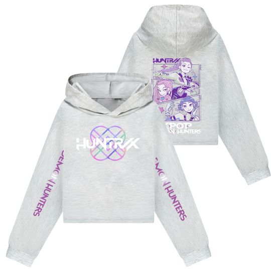 K-Pop Demon Hunters Hoodie Girl Boy Casual Hooded Crop Top