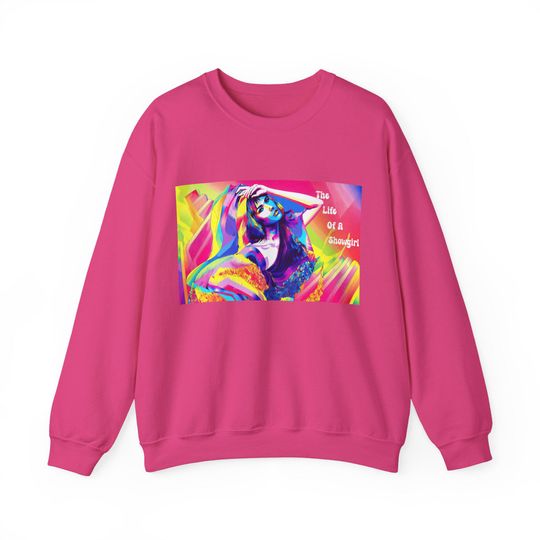 Discover Life of A Showgirl Graphic Sweatshirt | taylor version Bold Colorful Art Crewneck Pullover | Retro Vintage Style Statement | Concert Music Taylor