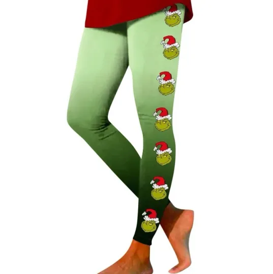Discover funny character Leggings Christmas, Grichmas Women's Yoga Pants Leggings